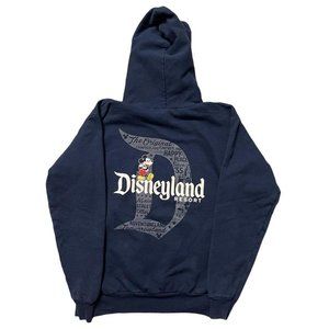 Vintage Disneyland Resort DisneyParks Mickey Mouse Graphic Navy Blue Hoodie